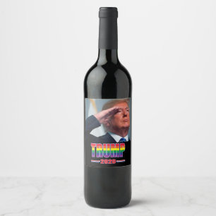 Etiqueta Para Botella De Vino Gays de Trump 2020 para Trump