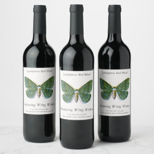 Etiqueta Para Botella De Vino Geometra papilionaria - La gran esmeralda