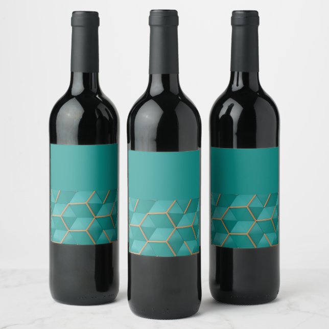 Etiqueta Para Botella De Vino geométrico (Botellas)