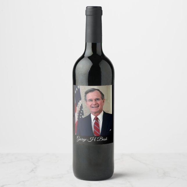 Etiqueta Para Botella De Vino George H Bush (Anverso)
