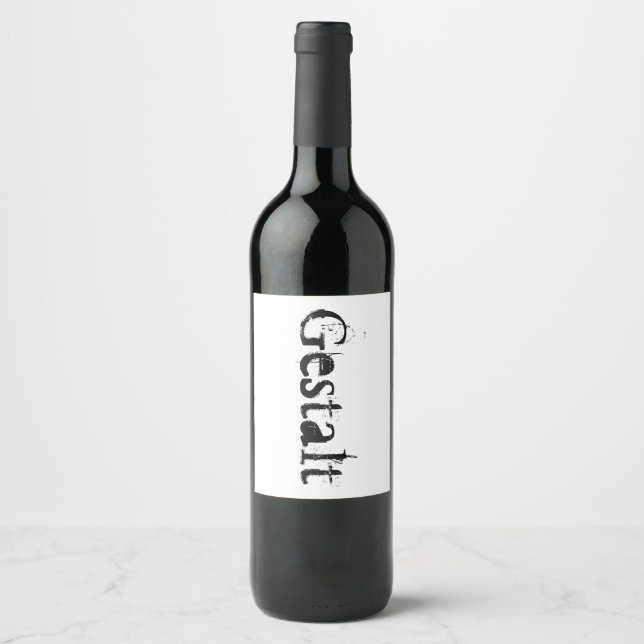 Etiqueta Para Botella De Vino Gestalt (Anverso)
