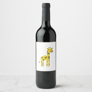 Etiqueta Para Botella De Vino Giraffe