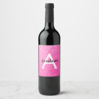 Girly Glam Purpurina rosa caliente Esparkles Monog