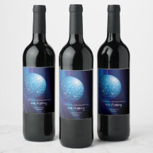 Glamuroso 50 cumpleaños Fiesta azul Disco Ball