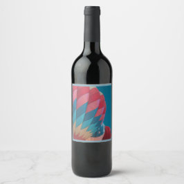 Etiqueta Para Botella De Vino globo aerostático
