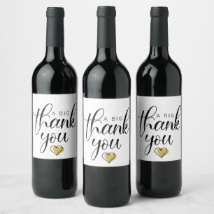Etiqueta Para Botella De Vino Gold A Big Gracias Gracias Clipart Gracias Por Eso