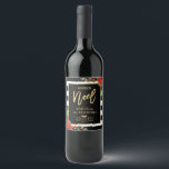 Etiqueta Para Botella De Vino Gold Joyeux Noel Merry Christmas Poinsettia Floral<br><div class="desc">Sello de vino de la Bodega de la Noel de la Noel de la Noche de Oro de la Navidad de Poinsettia. (1) Para una mayor personalización, haga clic en el enlace "personalizar adicional" y utilice nuestra herramienta de diseño para modificar esta plantilla. (2) Si necesita ayuda o elementos coincidentes,...</div>