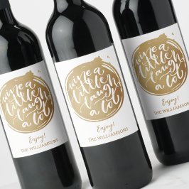 Etiqueta Para Botella De Vino Gold Wine Lover