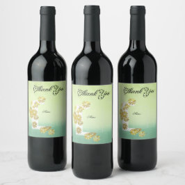 Etiqueta Para Botella De Vino Golden Daisy Dream Elegance Romance Moda de época