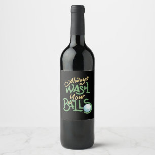 Etiqueta Para Botella De Vino Golf Golfer Golfball Gift