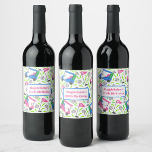 Etiqueta Para Botella De Vino Golf personalizado con estilo / Etiqueta de vino c