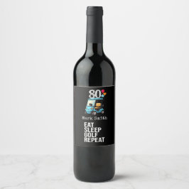 Etiqueta Para Botella De Vino Golfer 80th Birthday come dormir golf repetitivo d