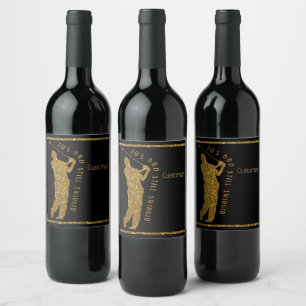 Etiqueta Para Botella De Vino Golfistas De 70 A 79
