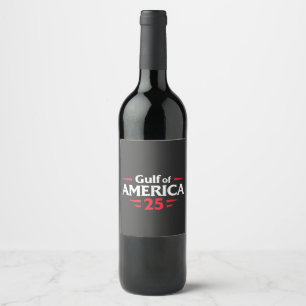 Etiqueta Para Botella De Vino Golfo de América Patriótico Americano Trump Bander