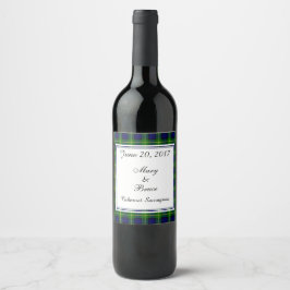 Etiqueta Para Botella De Vino Gordon Scottish Boda Wine Label