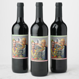 ETIQUETA PARA BOTELLA DE VINO GÓTICO AMERICANO REVISITADO
