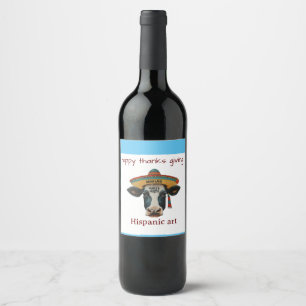 Etiqueta Para Botella De Vino gracias a la entrega de arte hispano