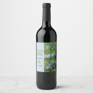 Etiqueta Para Botella De Vino Gracias, Boda ruso Pine Branch Berries