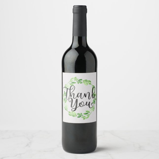 Etiqueta Para Botella De Vino Gracias etiqueta de vino (Anverso)