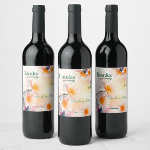 Etiqueta Para Botella De Vino Gracias por venir y su nombre