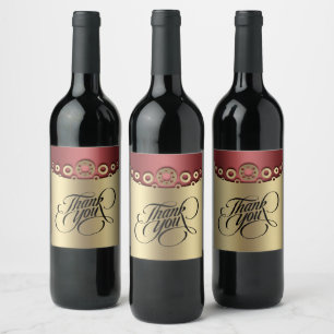 Etiqueta Para Botella De Vino Gracias Saludos Regalo Presente Rosa Blanca Roja