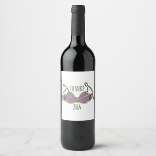 Etiqueta Para Botella De Vino Gracias Sostén
