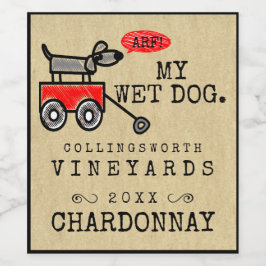 Etiqueta Para Botella De Vino Graciosa etiqueta de vino casero de perro