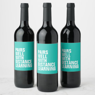 Etiqueta Para Botella De Vino Graciosa etiqueta de vino de aprendizaje a distanc