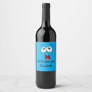 Etiqueta Para Botella De Vino Gracioso Adiós te echaremos de menos