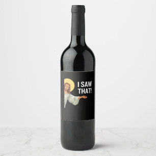 Etiqueta Para Botella De Vino Gracioso Jesús Meme Vi Que La Cita Cristiana Es Di
