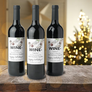 Etiqueta Para Botella De Vino Gracioso juego de vino 2023 que nos mantiene junto