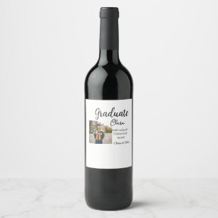 Etiqueta Para Botella De Vino Graduación agregar nombre clase de 20xx felicitaci