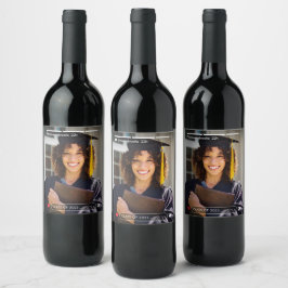 Etiqueta Para Botella De Vino Graduación de foto de publicación de historias en 