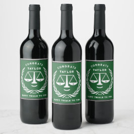 Etiqueta Para Botella De Vino Graduación en Facultad de Derecho