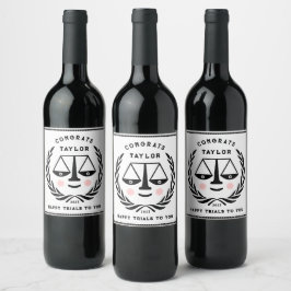 Etiqueta Para Botella De Vino Graduación en Facultad de Derecho