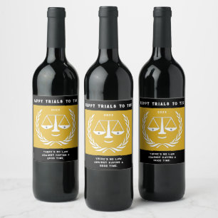 Etiqueta Para Botella De Vino Graduación en Facultad de Derecho
