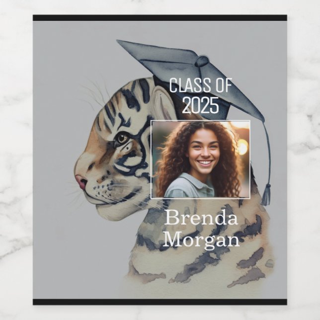 Etiqueta Para Botella De Vino Graduación única (Etiqueta única)