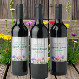 Etiqueta Para Botella De Vino Graduation Garden Party