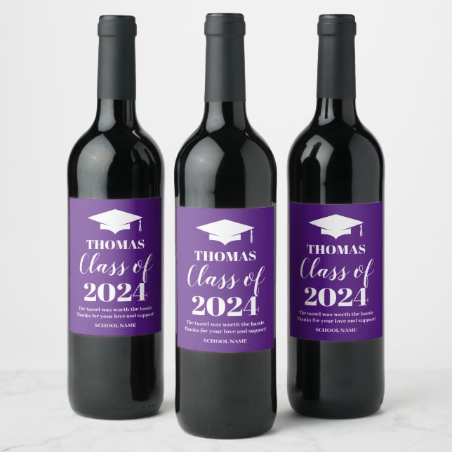 Etiqueta Para Botella De Vino Graduation wine label (Botellas)
