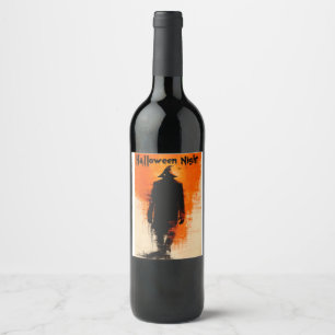 Etiqueta Para Botella De Vino Gráfico de Halloween - Vibes Posters de los años 6
