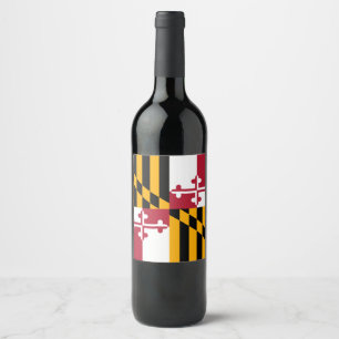 Etiqueta Para Botella De Vino Gráfico dinámico de la bandera del estado de