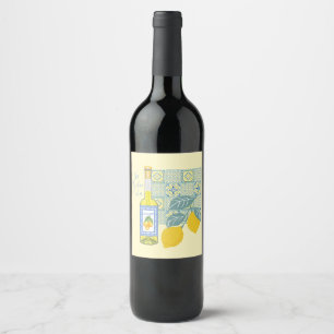 Etiqueta Para Botella De Vino Granja de limones retro