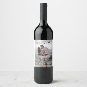 Etiqueta Para Botella De Vino Guardar la fecha detalles de código QR de escaneo 