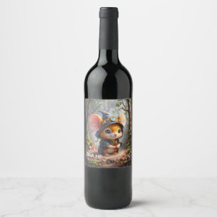 Etiqueta Para Botella De Vino Guardián iluminado por la luna de pequeñas maravil