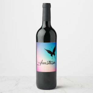 Etiqueta Para Botella De Vino Guay, asombrosa, mariposa arcoiris