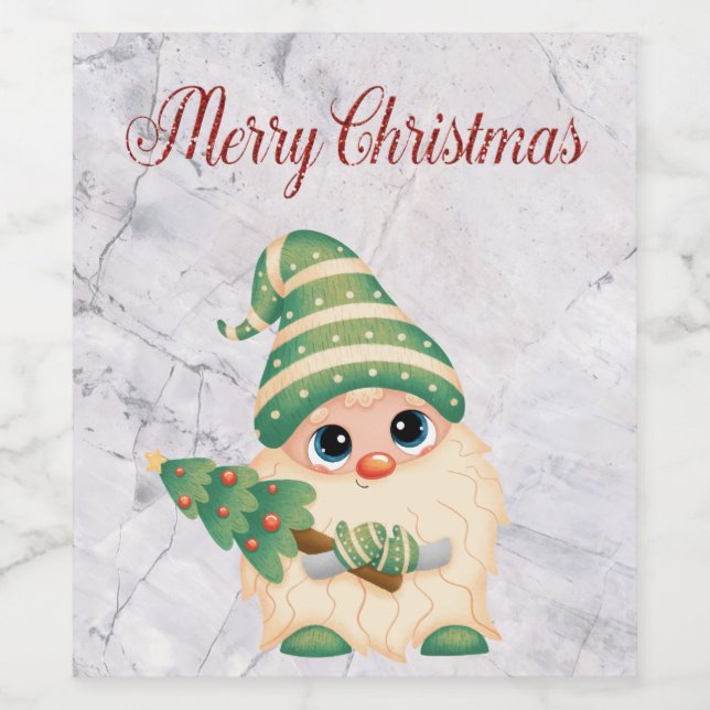 Etiqueta Para Botella De Vino Guay, Trendy. Hermosos Navidades (Etiqueta única)