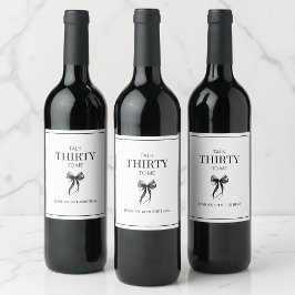 Etiqueta Para Botella De Vino Habla Treinta conmigo, Fiesta de cumpleaños 30, bl