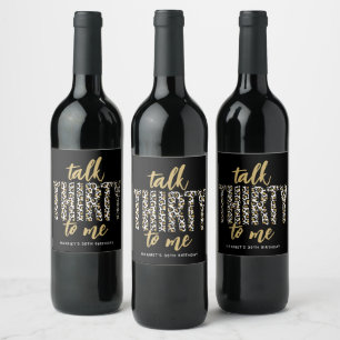Etiqueta Para Botella De Vino ¡Háblame a los TREINTA! Cumpleaños 30