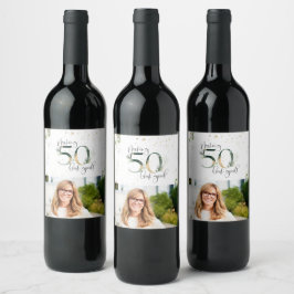 Etiqueta Para Botella De Vino Hacer que 50 parezca un buen cumpleaños botánico d