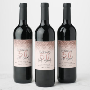 Etiqueta Para Botella De Vino Haciendo que 50 parezca buena celebración de cumpl